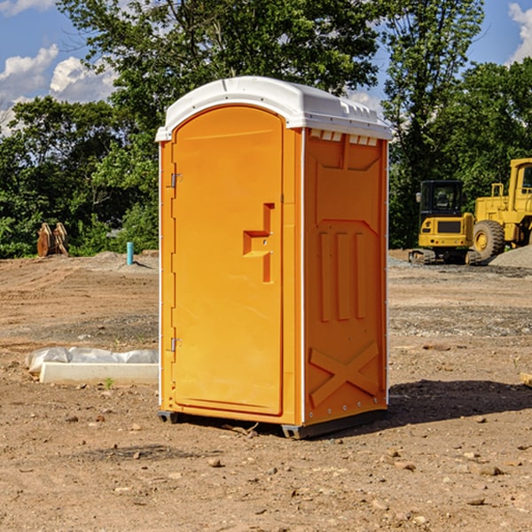 how often are the portable toilets cleaned and serviced during a rental period in Campbellsburg